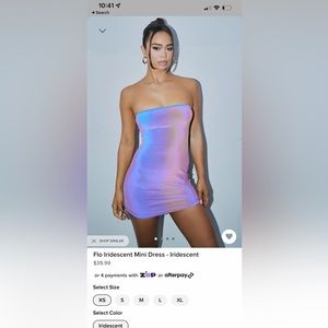 Fashion Nova Flow Iridescent Mini Dress - never worn